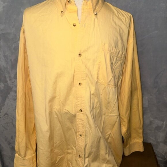 Men’s Red Head XXLT yellow button front shirt EUC - Picture 1 of 3